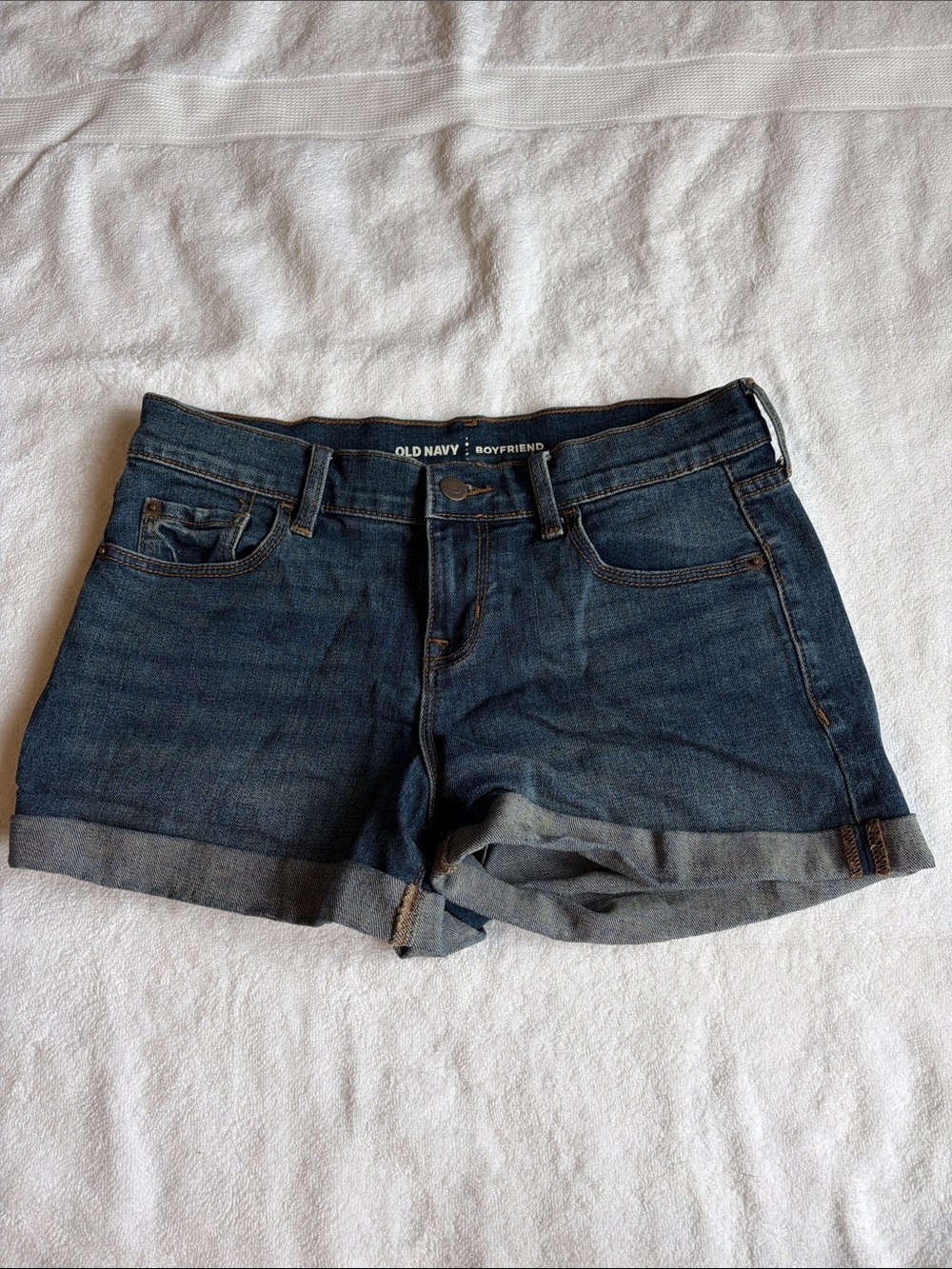 Old Navy Dark Blue Boyfriend Denim Shorts